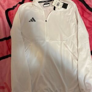 Adidas White Pullover Hoodie